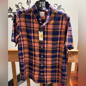NWT Rown Multicolor Plaid Men's Shirt Size Medium #214